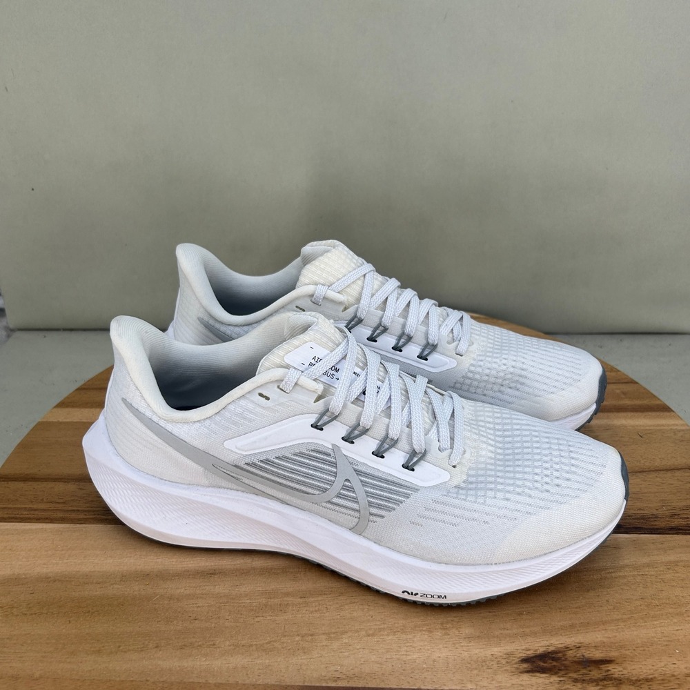 Nike Air Zoom Pegasus 39 White Grey Running Shoes DH4071-100 Mens 8.5 Cushioned
